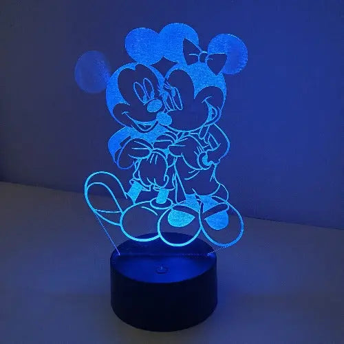 Lampada a led Disney Minnie e Topolino - Ilmioplexiglass