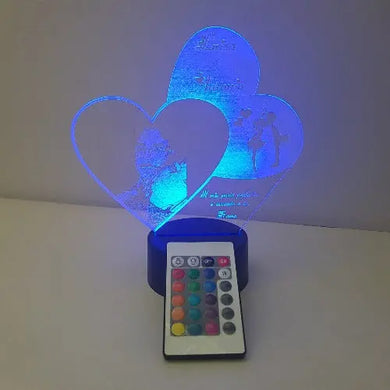 Foto doppio cuore - Ilmioplexiglass -  lampada a led