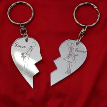 Carica l'immagine nel visualizzatore di Gallery, Portachiavi cuore spezzato coppia - Ilmioplexiglass