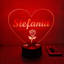 Carica l'immagine nel visualizzatore di Gallery, Cuore con nome e rosa 

